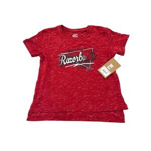NWT NCAA Arkansas Razorbacks Girls' Crew Neck T-Shirt - M: Relaxed Fit